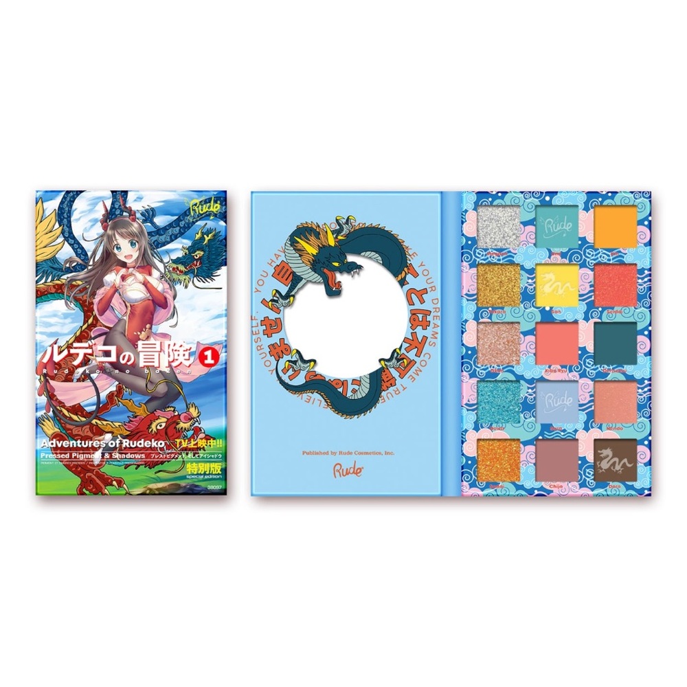 Rude-Manga Collection-Adventures of Rudeko-  Pressed Pigment & Shadows Palette